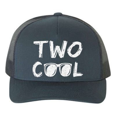 Two Cool 2nd Birthday Gift 2 Year Old Boy Second Bday Yupoong Adult 5-Panel Trucker Hat