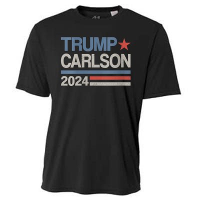 Trump Carlson 2024 President Election Pro America US Flag Cooling Performance Crew T-Shirt