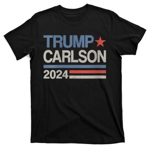 Trump Carlson 2024 President Election Pro America US Flag T-Shirt