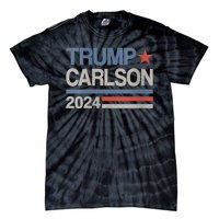 Trump Carlson 2024 President Election Pro America US Flag Tie-Dye T-Shirt