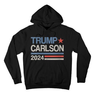 Trump Carlson 2024 President Election Pro America US Flag Tall Hoodie