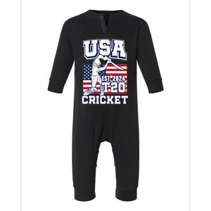 T20 Cricket 2024 Usa Cricket Fans Infant Fleece One Piece