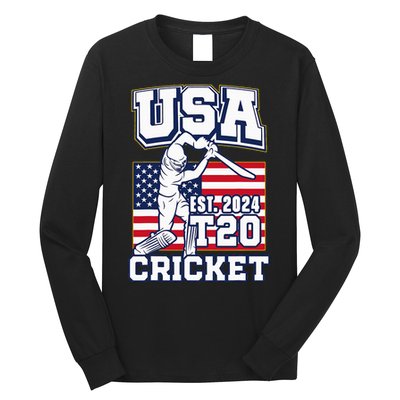 T20 Cricket 2024 Usa Cricket Fans Long Sleeve Shirt