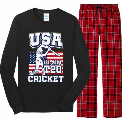 T20 Cricket 2024 Usa Cricket Fans Long Sleeve Pajama Set