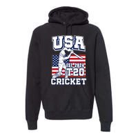 T20 Cricket 2024 Usa Cricket Fans Premium Hoodie