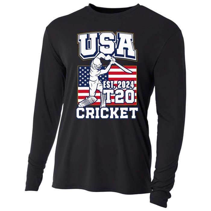 T20 Cricket 2024 Usa Cricket Fans Cooling Performance Long Sleeve Crew