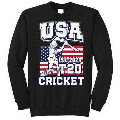 T20 Cricket 2024 Usa Cricket Fans Tall Sweatshirt