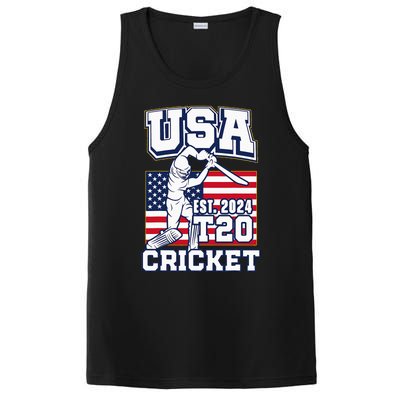 T20 Cricket 2024 Usa Cricket Fans PosiCharge Competitor Tank