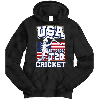 T20 Cricket 2024 Usa Cricket Fans Tie Dye Hoodie