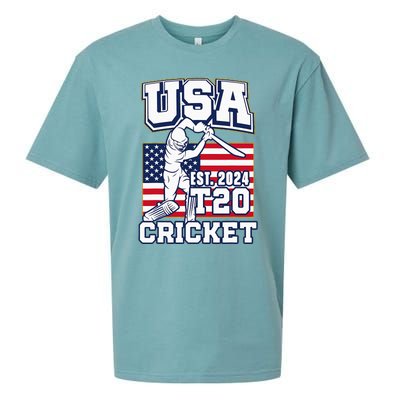 T20 Cricket 2024 Usa Cricket Fans Sueded Cloud Jersey T-Shirt