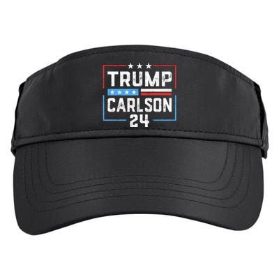 Trump Carlson 2024 President Election Pro America US Flag Adult Drive Performance Visor