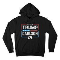 Trump Carlson 2024 President Election Pro America US Flag Tall Hoodie