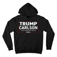 Trump Carlson 2024 President Election Pro America US Flag Hoodie