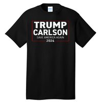 Trump Carlson 2024 President Election Pro America US Flag Tall T-Shirt