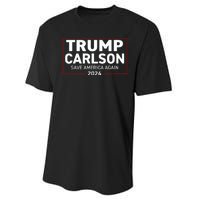 Trump Carlson 2024 President Election Pro America US Flag Performance Sprint T-Shirt