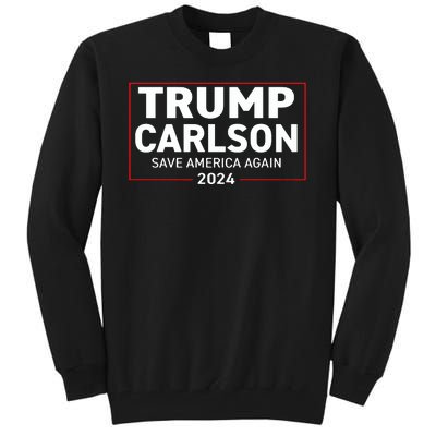 Trump Carlson 2024 President Election Pro America US Flag Tall Sweatshirt