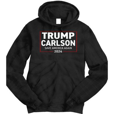 Trump Carlson 2024 President Election Pro America US Flag Tie Dye Hoodie