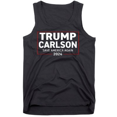 Trump Carlson 2024 President Election Pro America US Flag Tank Top