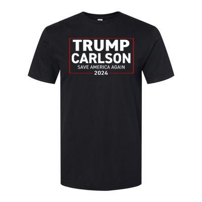 Trump Carlson 2024 President Election Pro America US Flag Softstyle CVC T-Shirt