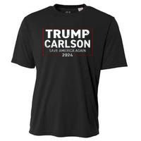 Trump Carlson 2024 Distressed President Election Pro America US Flag Cooling Performance Crew T-Shirt