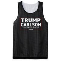 Trump Carlson 2024 Distressed President Election Pro America US Flag Mesh Reversible Basketball Jersey Tank