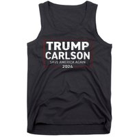 Trump Carlson 2024 Distressed President Election Pro America US Flag Tank Top