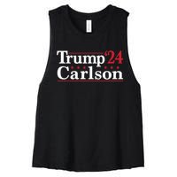 Trump Carlson 24 Women's Racerback Cropped Tank