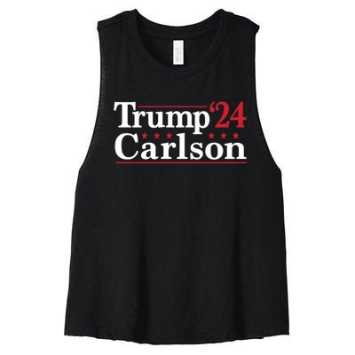 Trump Carlson 24 Women's Racerback Cropped Tank