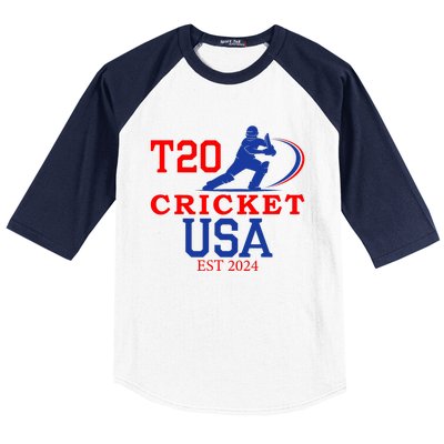 T20 Cricket 2024 Usa Baseball Sleeve Shirt