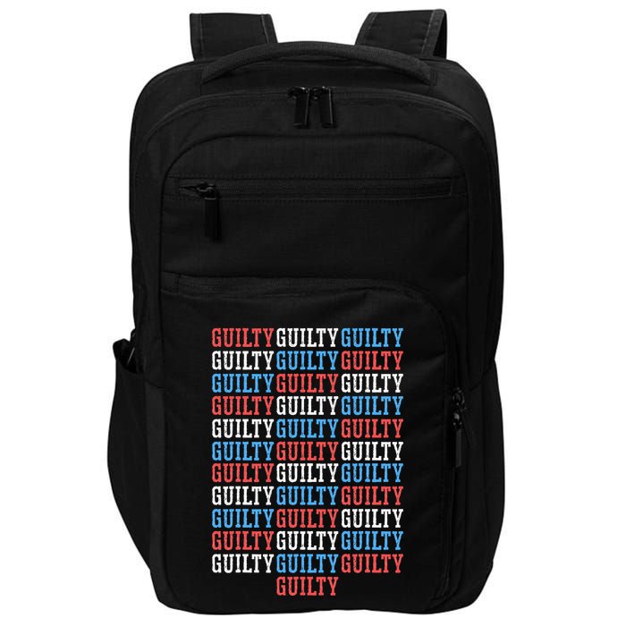 Trump Convicted 34 Felony Crimes Red White Blue Impact Tech Backpack