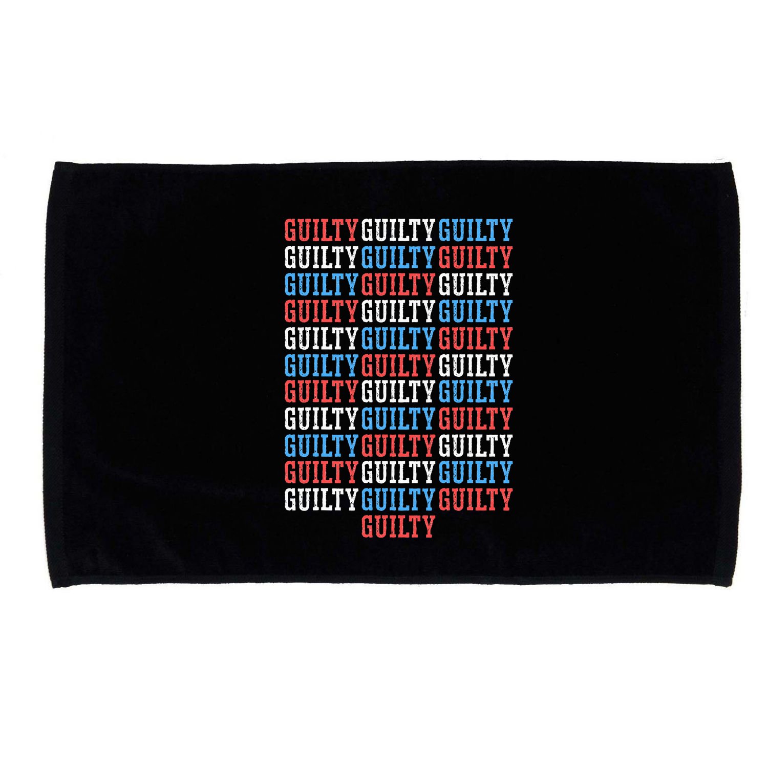 Trump Convicted 34 Felony Crimes Red White Blue Microfiber Hand Towel