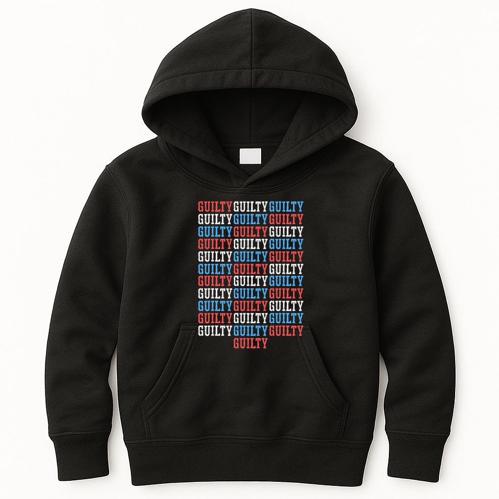 Trump Convicted 34 Felony Crimes Red White Blue Kids Hoodie