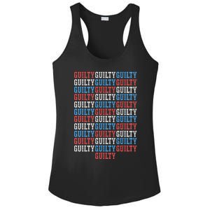 Trump Convicted 34 Felony Crimes Ladies PosiCharge Competitor Racerback Tank