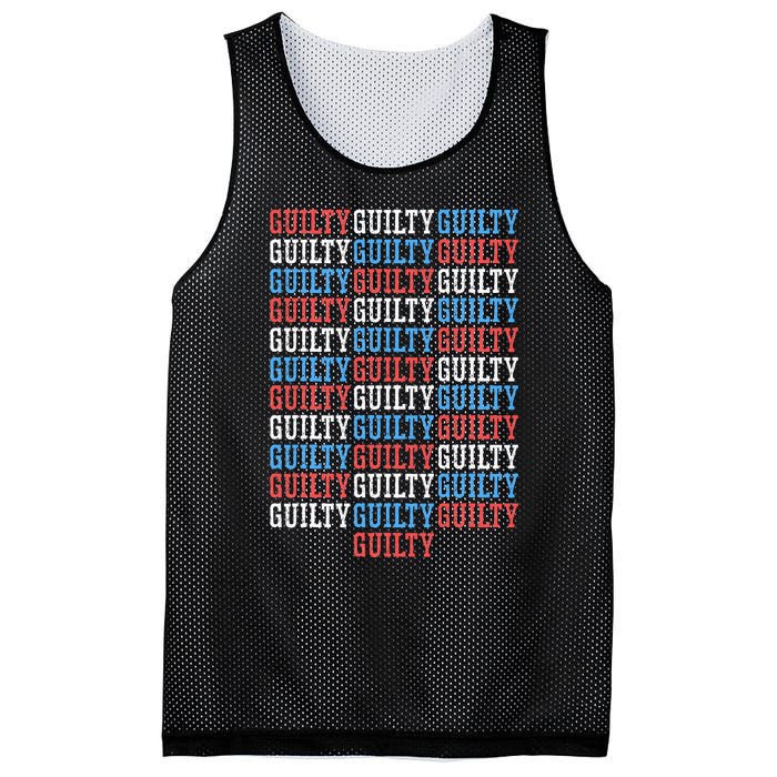 Trump Convicted 34 Felony Crimes Mesh Reversible Basketball Jersey Tank