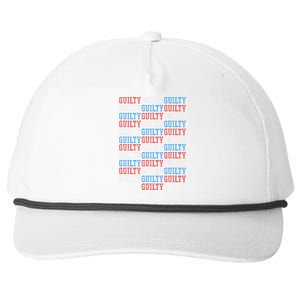 Trump Convicted 34 Felony Crimes Snapback Five-Panel Rope Hat