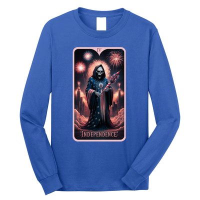 Tarot Card 4th Of July Indepedence Tarot Reading Gothic Cool Gift Long Sleeve Shirt