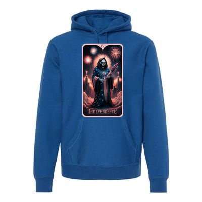 Tarot Card 4th Of July Indepedence Tarot Reading Gothic Cool Gift Premium Hoodie