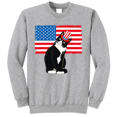 Tuxedo Cat 4th Of July Patriotic Tee Gifts Sweatshirt