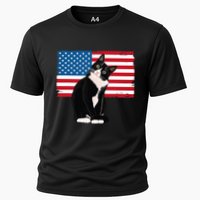 Tuxedo Cat 4th Of July Patrioti Cooling Performance Crew T-Shirt