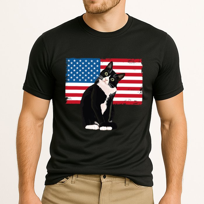 Tuxedo Cat 4th Of July Patrioti Cooling Performance Crew T-Shirt
