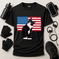 Tuxedo Cat 4th Of July Patrioti Cooling Performance Crew T-Shirt