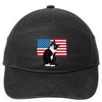 Tuxedo Cat 4th Of July Patrioti 7-Panel Snapback Hat