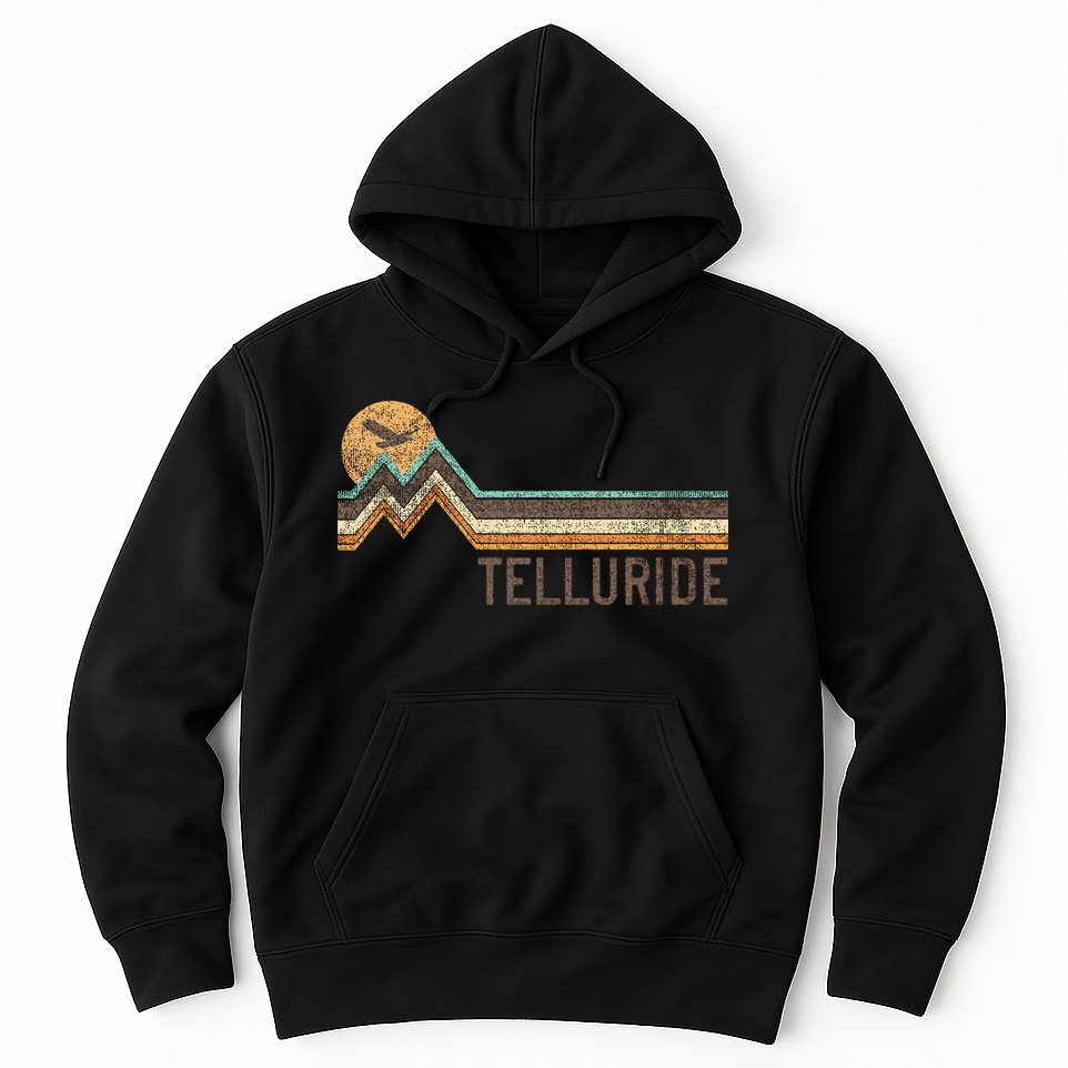 Telluride Colorado 70S 80S Retro Style Vintage Hoodie
