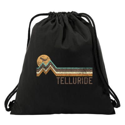 Telluride Colorado 70S 80S Retro Style Vintage Drawstring Bag