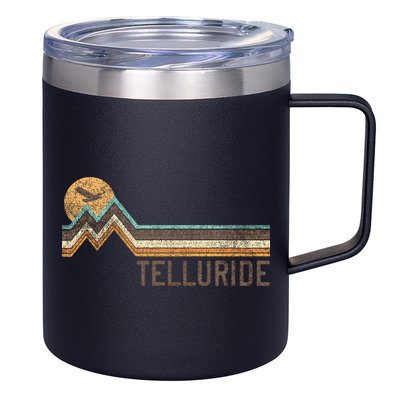 Telluride Colorado 70S 80S Retro Style Vintage 12oz Stainless Steel Coffee Mug
