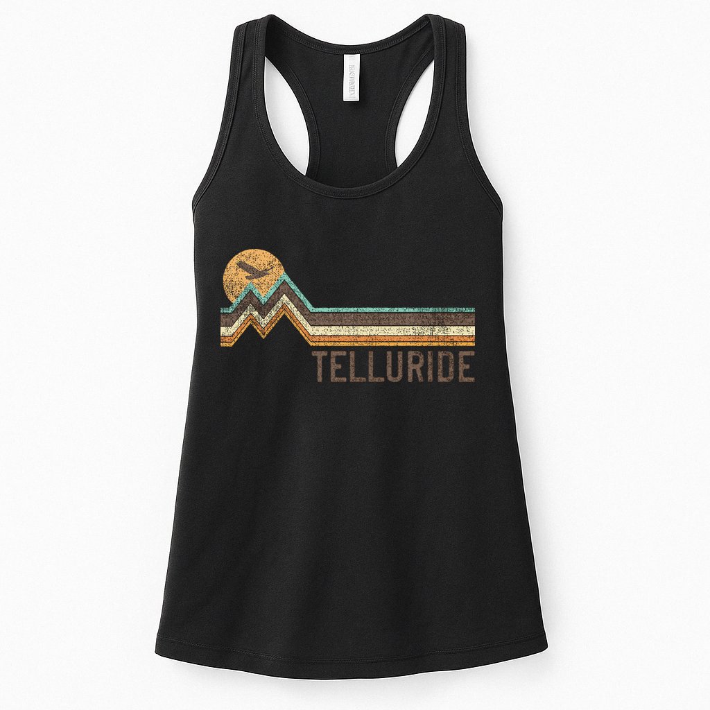 Telluride Colorado 70S 80S Retro Style Vintage Womens Tank Top