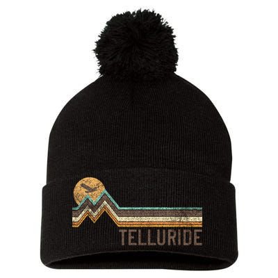 Telluride Colorado 70S 80S Retro Style Vintage Pom Pom 12in Knit Beanie