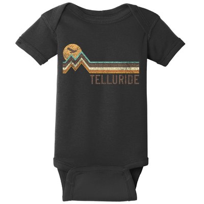 Telluride Colorado 70S 80S Retro Style Vintage Baby Bodysuit