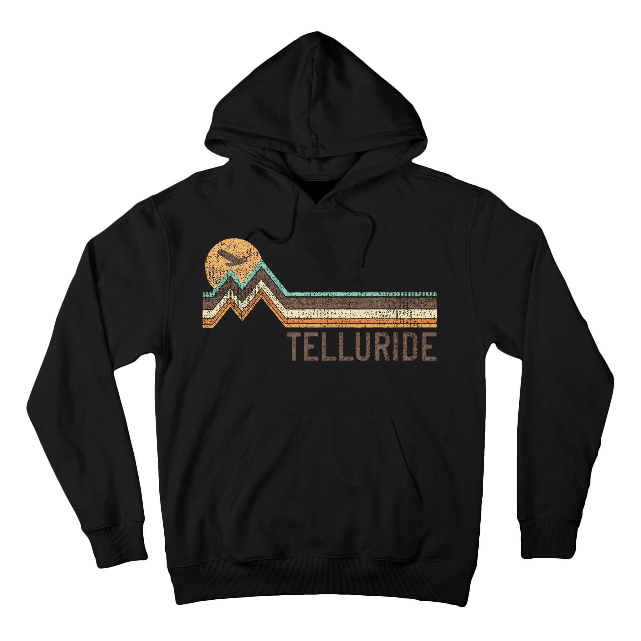 Telluride Colorado 70S 80S Retro Style Vintage Tall Hoodie