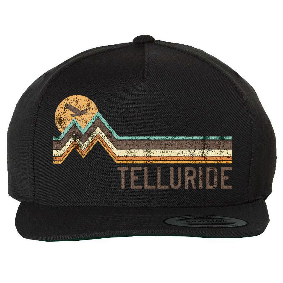 Telluride Colorado 70S 80S Retro Style Vintage Wool Snapback Cap